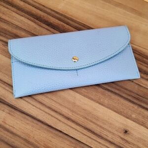 Light Blue Envelope Style Clutch, NWOT